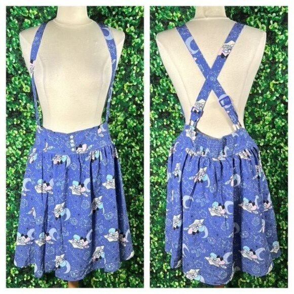 Little Twin Stars Sanrio Celestial Night Suspender Skirt Overall Dress Plus Sz 5 - Picture 2 of 16